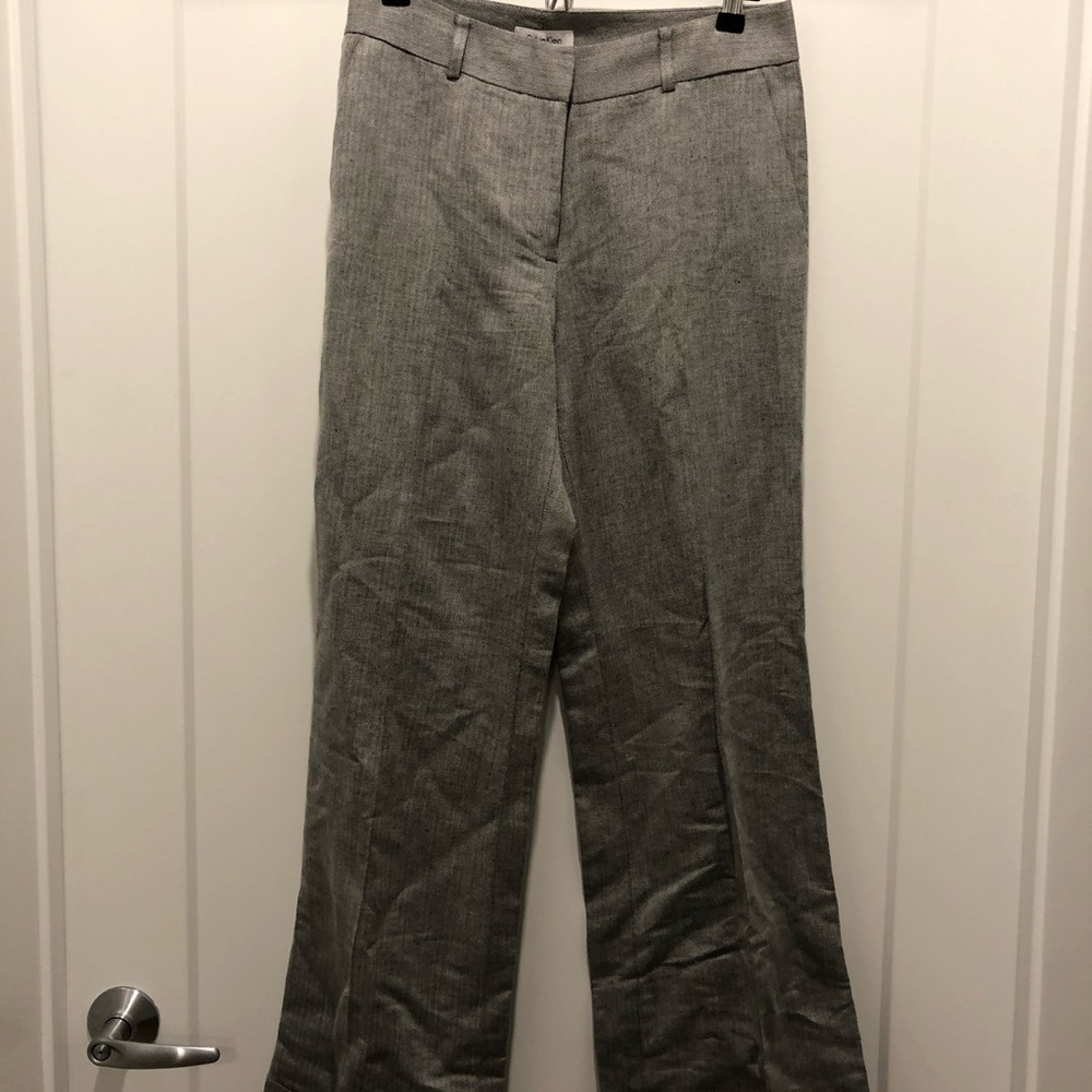 Calvin Klein Herringbone Patterned Trousers